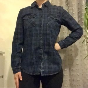 F21 Denim Button Down Shirt